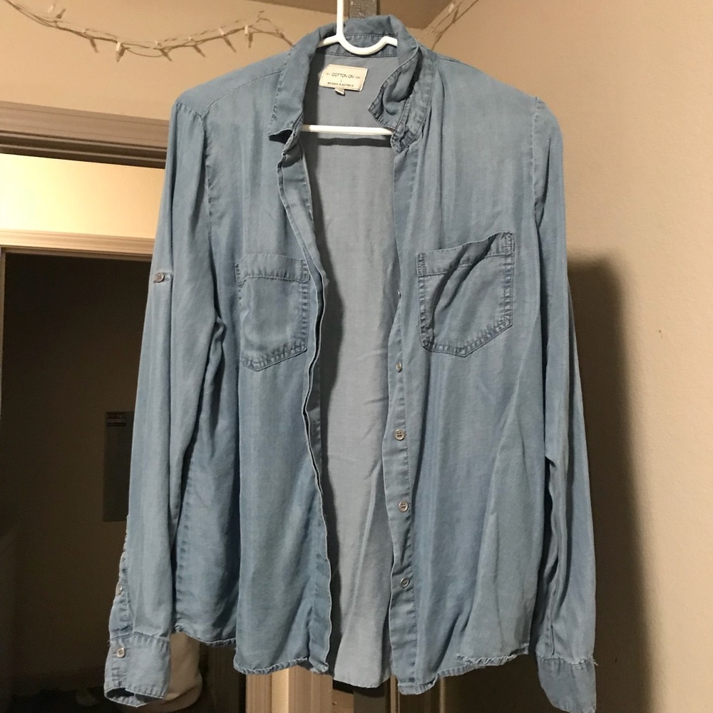 Denim button down shirt
